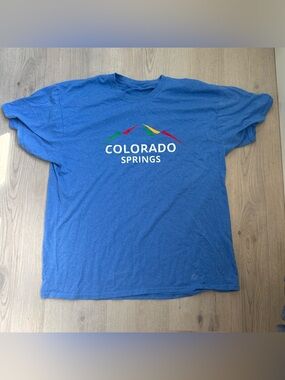 Vintage Colorado Springs Graphic Short-Sleeve Tee - Blue